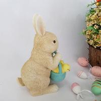 Coelho Páscoa Cesta Com Pintinhos 24cm - 2