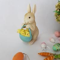 Coelho Páscoa Cesta Com Pintinhos 24cm - 7