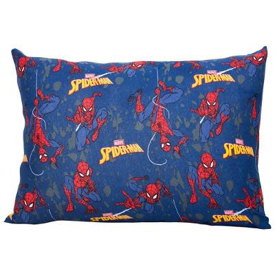 Fronha Portallar Malha Disney Estampada Marvel Blue Spider 48cmx68cm Azul