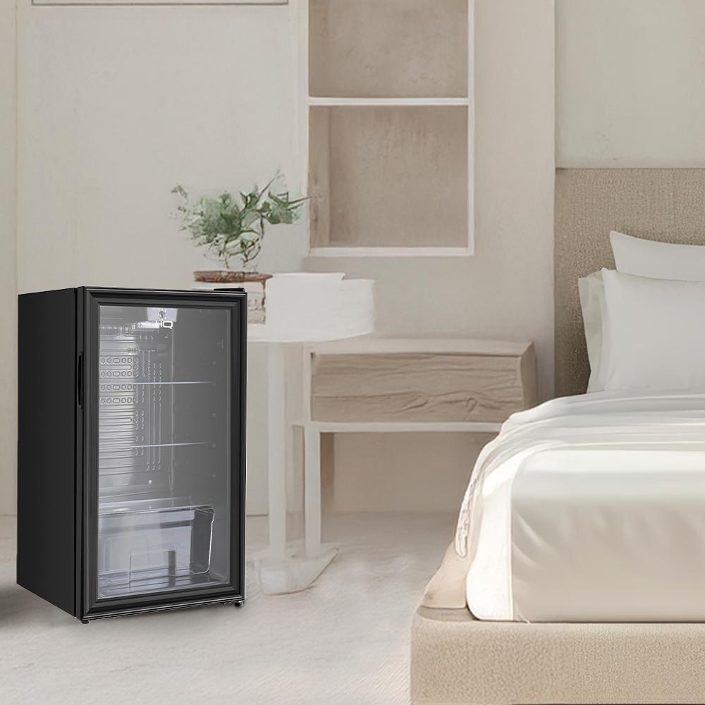 Frigobar Expositor Vertical HQ Vidro Duplo 95 Litros Preto HQ-95FBPV 220V - 6