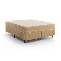 Kit Conjunto Colchão King Valência Molas Ensacadas Individualmente + Box Blindado 193x61x203 - Bege - 2
