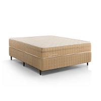 Kit Conjunto Colchão Viúva Valência Molas Ensacadas Individualmente + Box Blindado 128x61x188 - Bege - 2