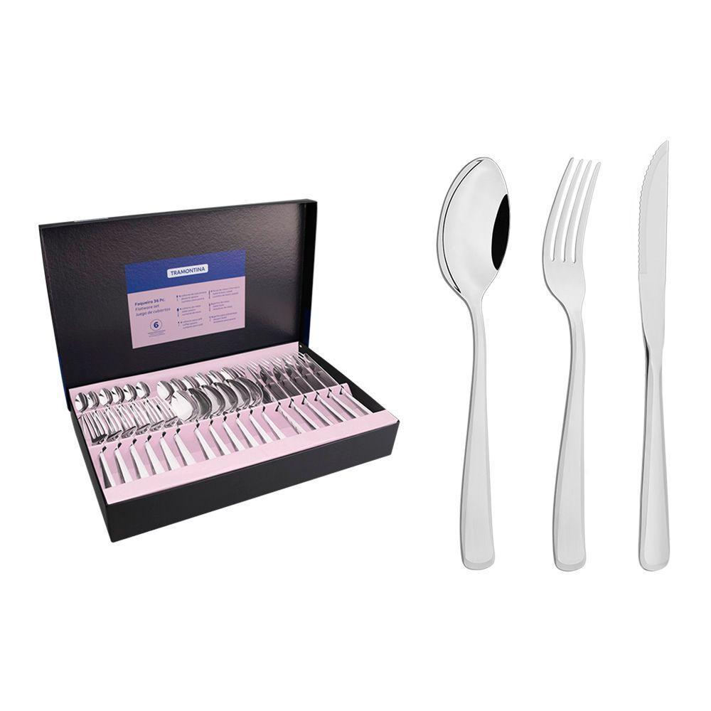 Jogo De Talheres 36 Peças Tramontina Pacific 66962134 Inox Inox 66962134 - 1