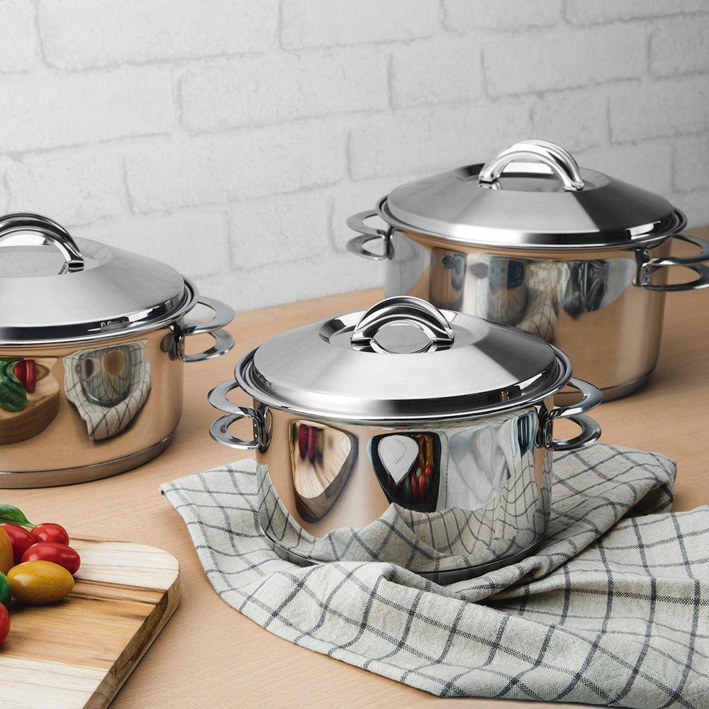 Jogo De Panelas Fundo Triplo Tramontina Solar 65510740 Inox  - 2