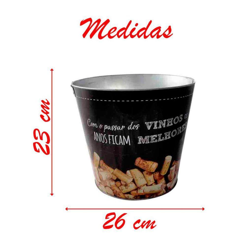 Balde De Gelo Para Vinhos Em Metal Galvanizado 7,6 Litros - 2
