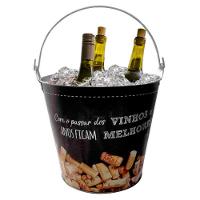 Balde De Gelo Para Vinhos Em Metal Galvanizado 7,6 Litros - 1