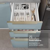 Armário De Cozinha Completa 566cm Lux Madesa 01 Branco/Cinza - 8