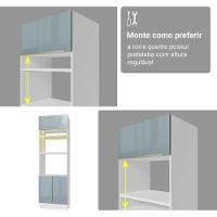 Armário De Cozinha Completa 566cm Lux Madesa 01 Branco/Cinza - 9