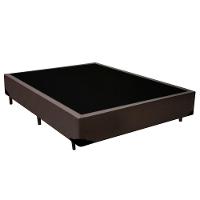 Cama Box Casal Sintético + Colchão De Espuma D33 - Sereneprime - 138cm Cor:marrom - 2
