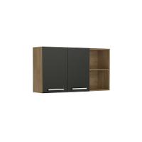 Cozinha Completa 9 Portas e 2 Gavetas Samba Bertolini Grafite/Carvalho - 8