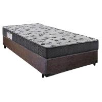 Cama Box Solteiro Suede + Colchão De Espuma D33 - Sereneprime - 88cm Marrom - 1
