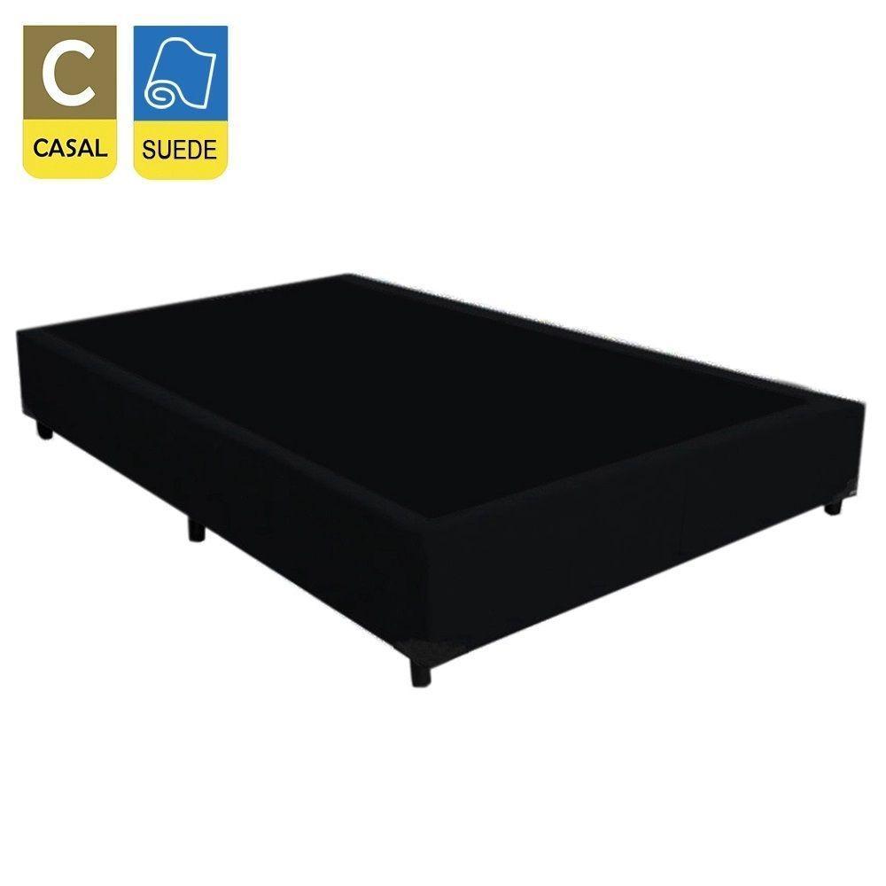 Cama Box Casal Suede + Colchão De Espuma D33 - Sereneprime - 138cm Preto - 6