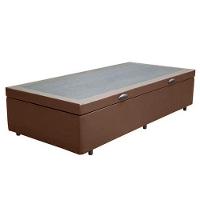 Cama Box Baú Solteiro Sintético Sereneprime Marrom 88x188x44 - 2
