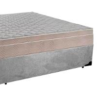 Cama Box Casal Suede + Colchão Sereneprime Molas Ensacadas 138x188x65 Cor:cinza - 2