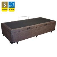 Cama Box Baú Solteiro Suede + Colchão De Espuma D33 - Sereneprime - 88cm Cor:marrom - 8