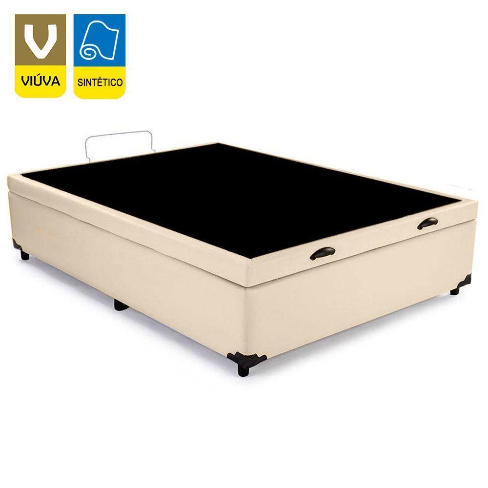 Cama Box Baú Viúva Sereneprime Sintético Bege 44x128x188 - 6