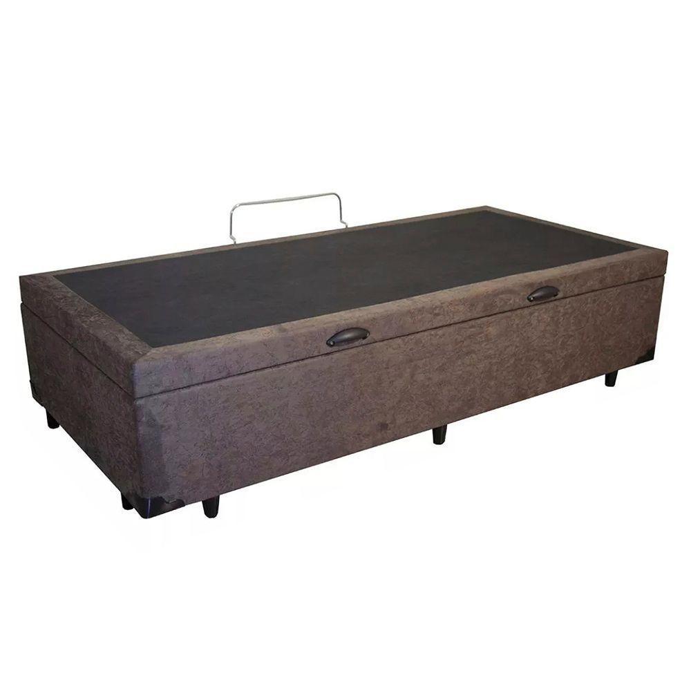 Cama Box Baú Solteiro Suede Sereneprime Marrom 88x188x44 - 2