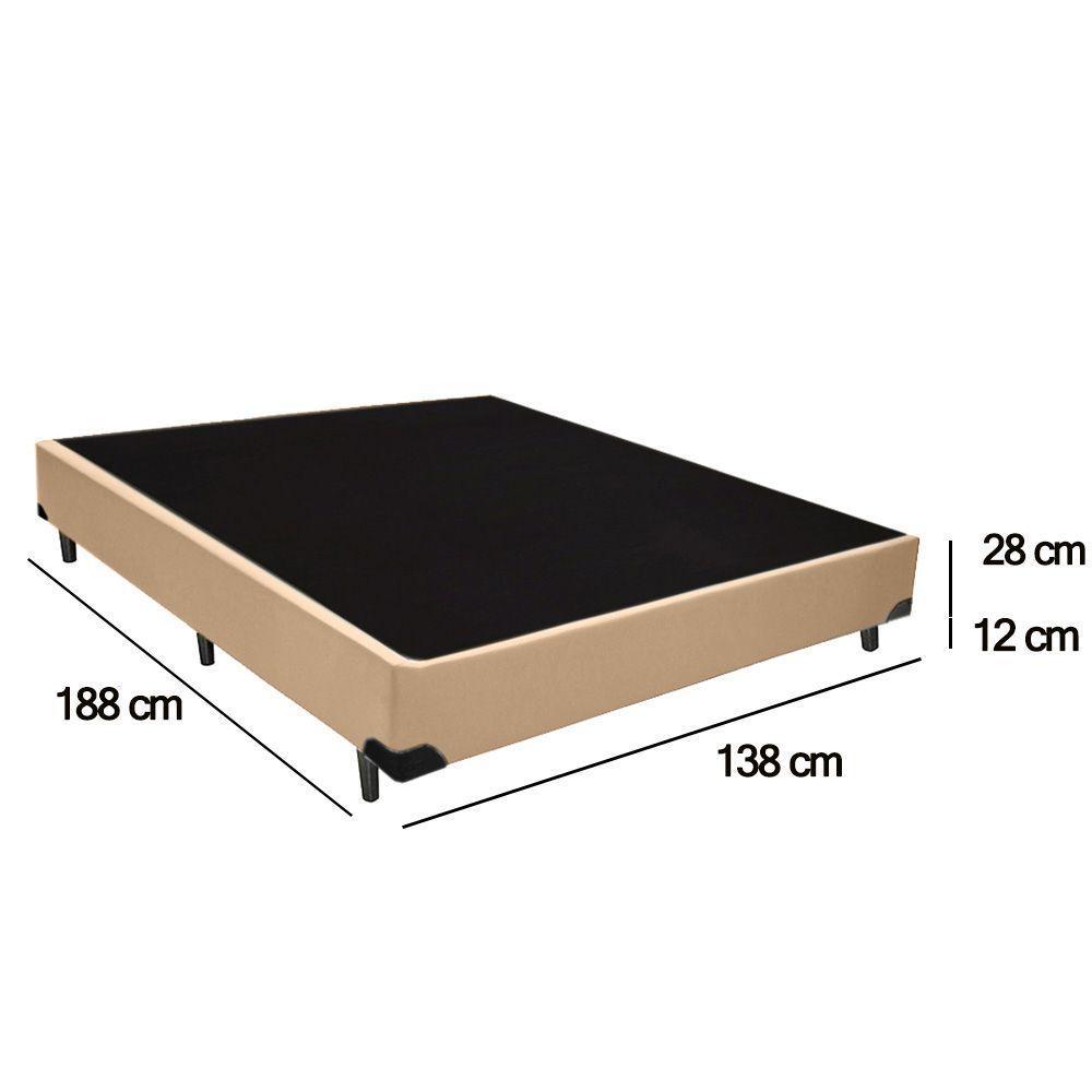 Cama Box Casal Sintético Sereneprime Bege 138x188x40 - 5
