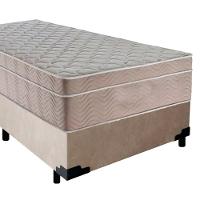 Cama Box Suede Solteiro + Colchão Sereneprime Molas Ensacadas 88x188x65 Cor:bege - 2