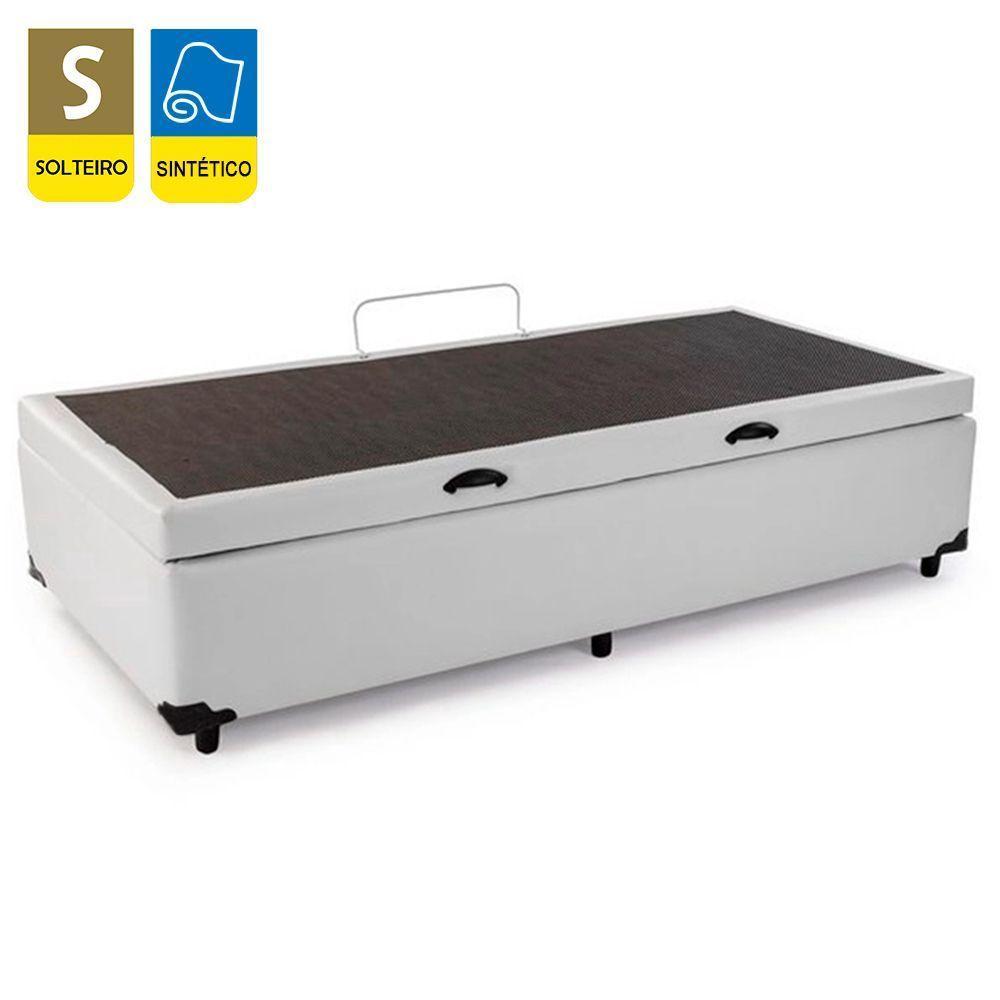 Cama Box Baú Solteiro Sintético Sereneprime Branco 88x188x44 - 6