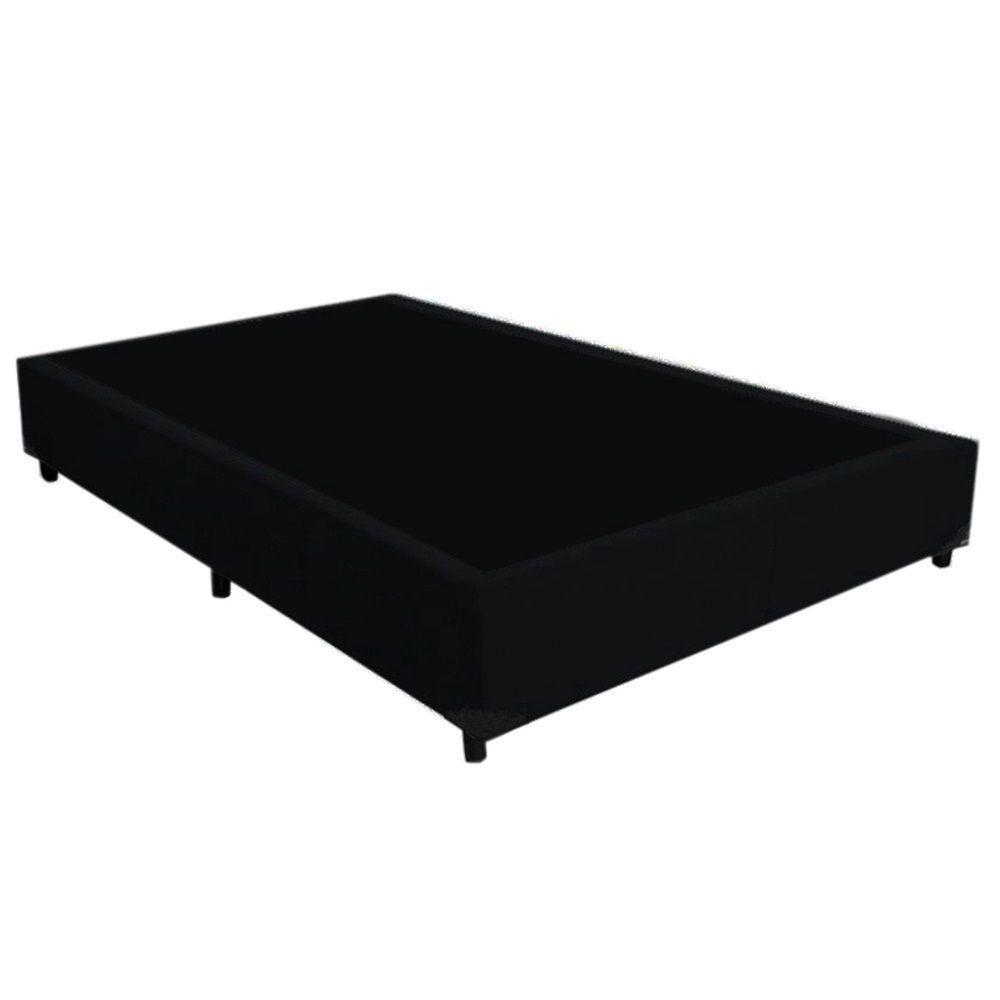 Cama Box Casal Suede + Colchão De Espuma D33 - Sereneprime - 138cm Cor:preto - 6