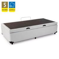 Cama Box Baú Solteiro Sintético Sereneprime Branco 88x188x44 - 6