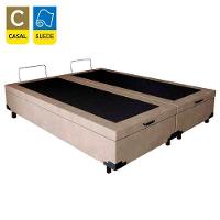 Cama Box Baú Casal Bipartido Suede Sereneprime Bege 138x188x44 - 6