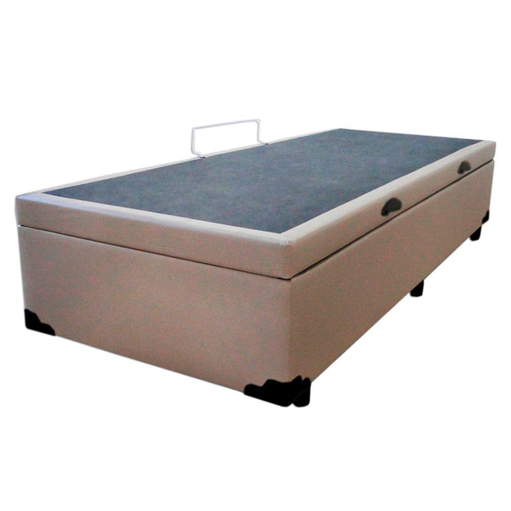 Cama Box Baú Solteiro Sintético Sereneprime Bege 88x188x44 - 2