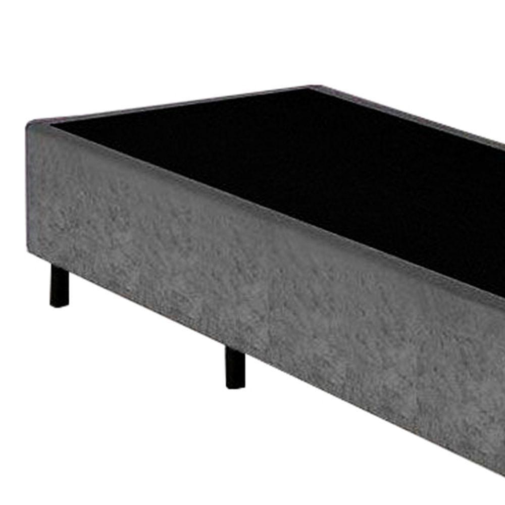 Cama Box Solteiro Suede Sereneprime Cinza 88x188x40 - 3