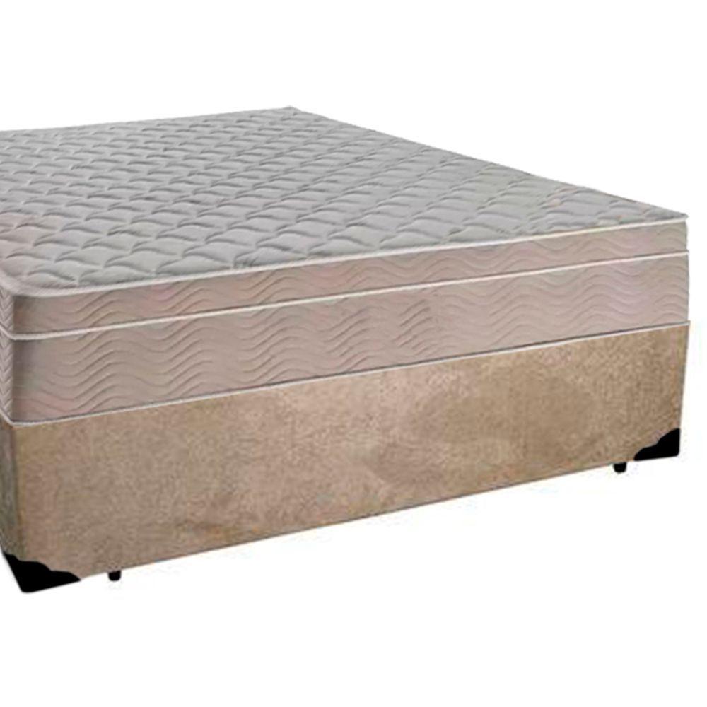 Cama Box Casal Suede + Colchão Sereneprime Molas Ensacadas 138x188x65 Bege - 3