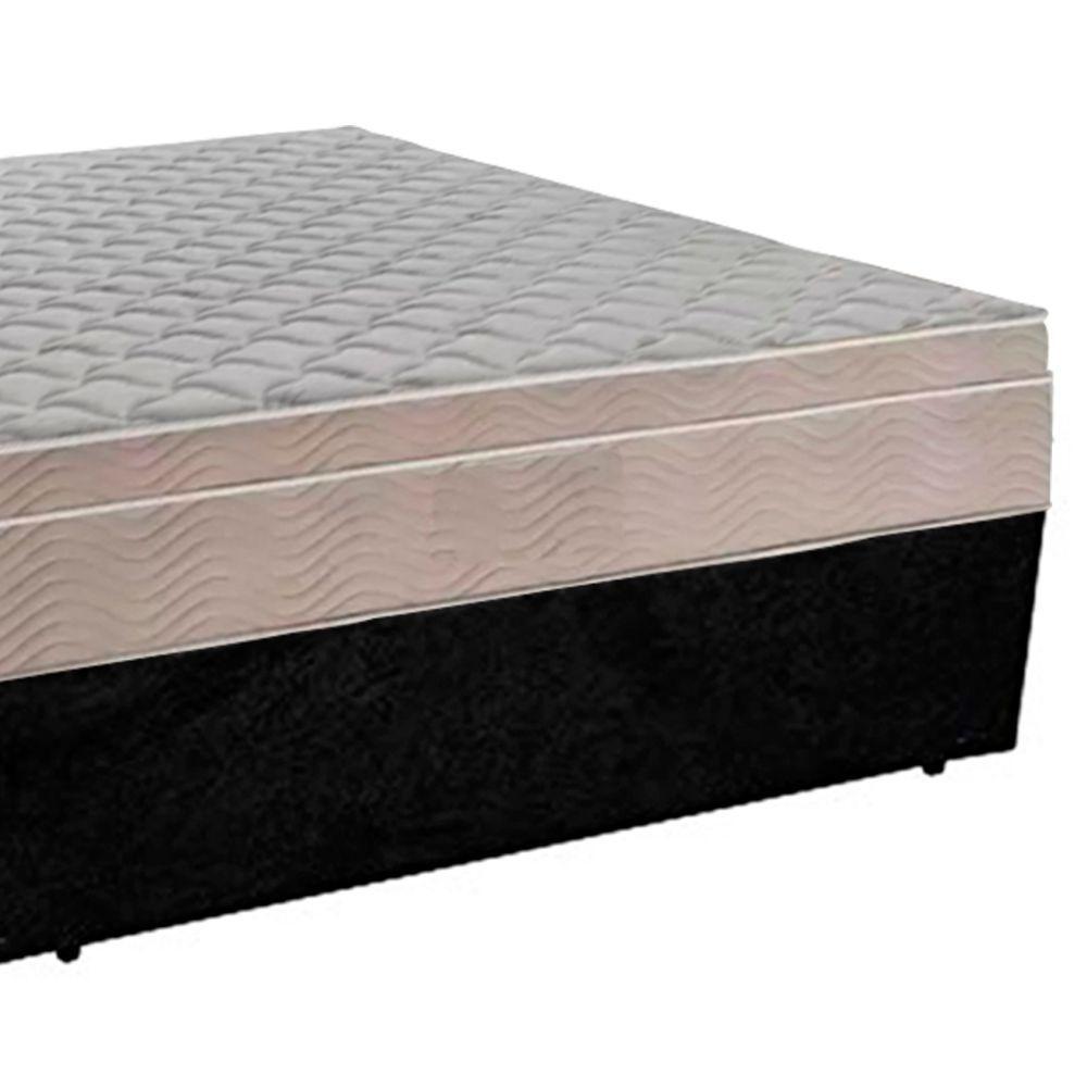 Cama Box Casal Suede + Colchão Sereneprime Molas Ensacadas 138x188x65 Preto - 2