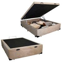 Cama Box Baú Viúva Sereneprime Suede Bege 44x128x188 - 1