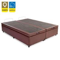 Cama Box Baú Queen Bipartido Sintético Sereneprime Marrom 158x198x44 - 6