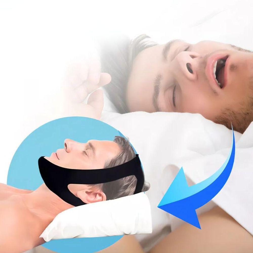 Máscara Faixa De Queixeira Cabeça Ajustável Anti Ronco Anti Apneia - 4