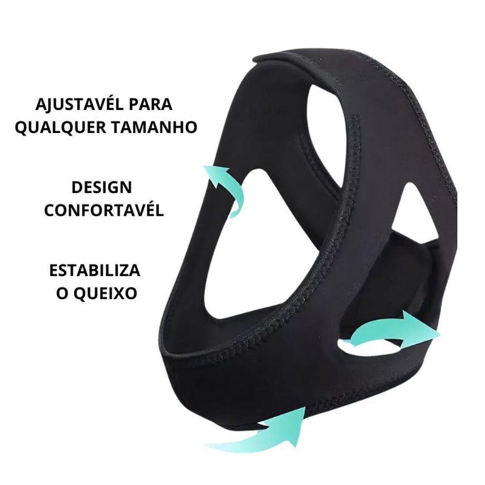 Máscara Faixa De Queixeira Cabeça Ajustável Anti Ronco Anti Apneia - 6