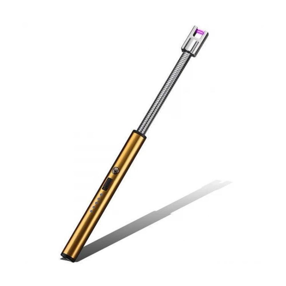 Isqueiro Acendedor Eletrônico Com Usb Recarregável Rotação 360 Graus Em Aço Inoxidável - 1