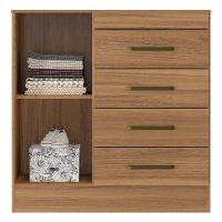 Cômoda Montevideu E Guarda Roupa Casal Venice 62580pe Amendola Touch Off White Com Pés - Demóbile