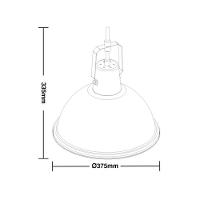 Lustre Pendente Taschibra Factory M E27 Bivolt Branco - 2
