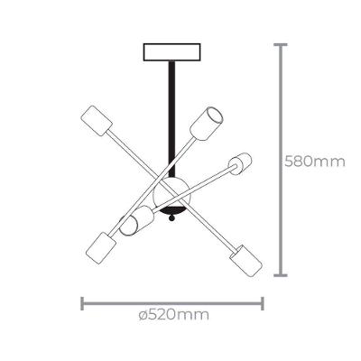 Lustre Pendente Taschibra Gravit E27 Bivolt Preto