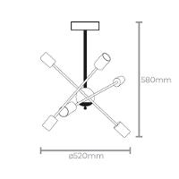 Lustre Pendente Taschibra Gravit E27 Bivolt Preto - 1