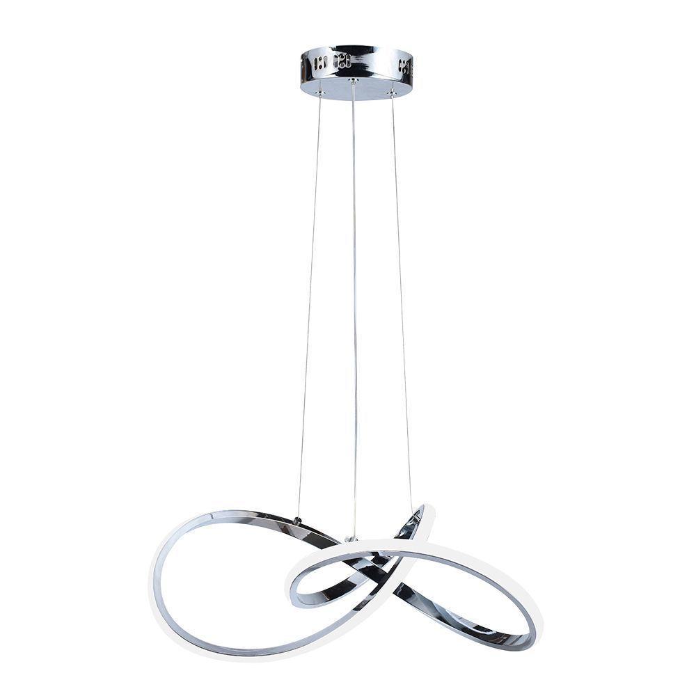 Lustre Pendente Taschibra Tóquio Led Bivolt Cromado - 5