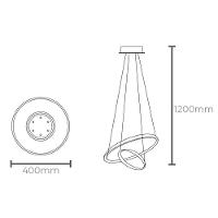 Lustre Pendente Taschibra Montreal 25w Led Bivolt Ouro Fosco - 4