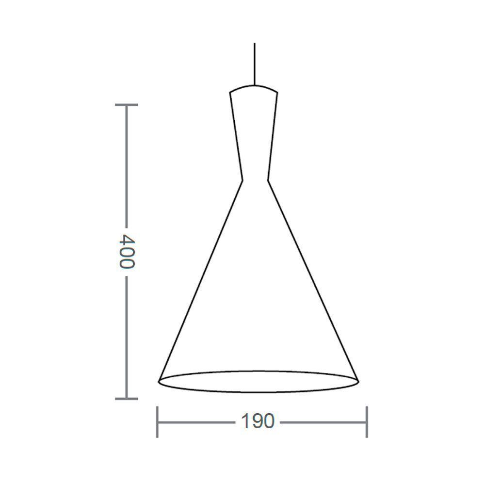 Lustre Pendente Taschibra Td 902 Preto E27 Bivolt - 3