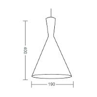 Lustre Pendente Taschibra Td 902 Preto E27 Bivolt - 3