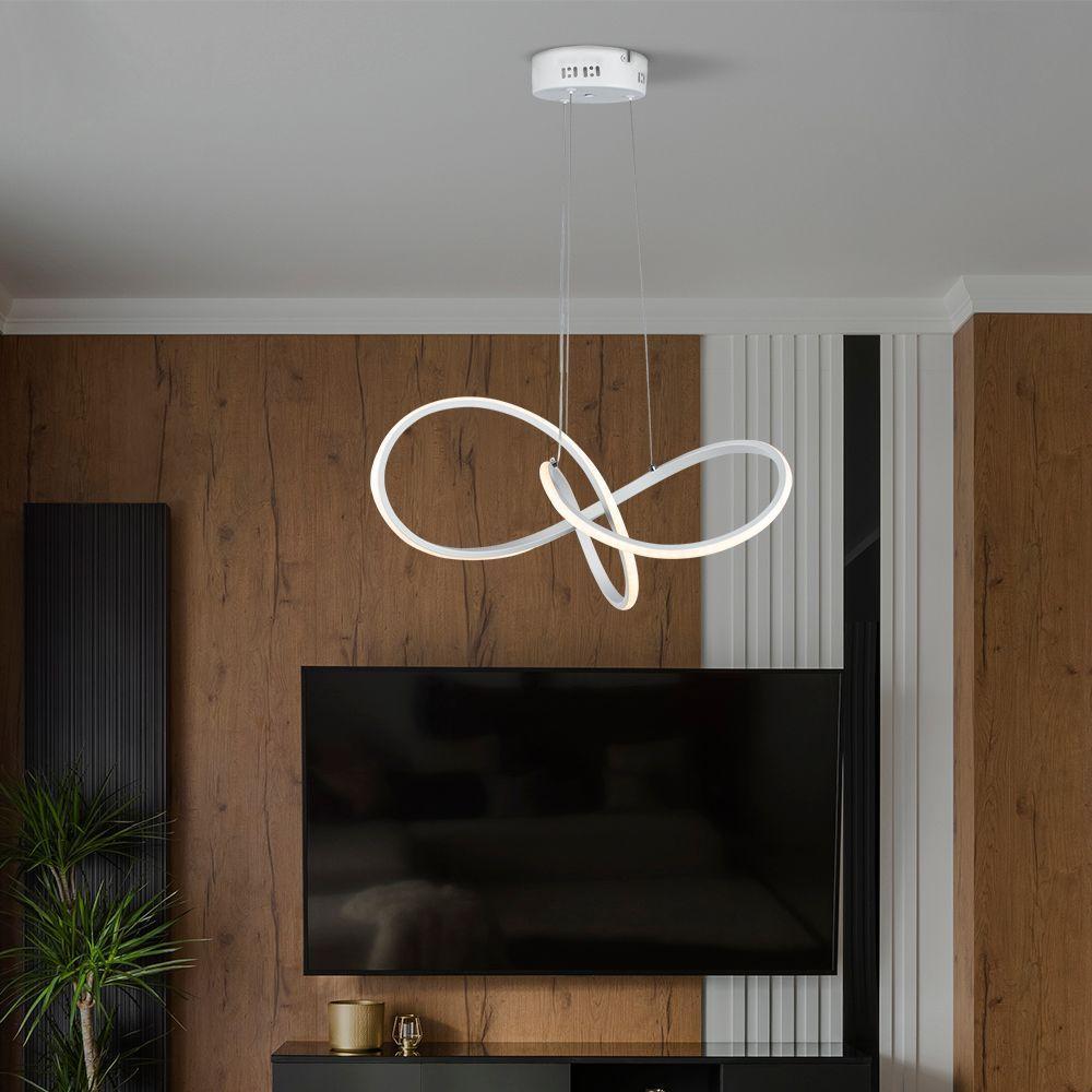 Lustre Pendente Taschibra Tóquio Led Bivolt Branco - 3