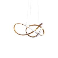 Lustre Pendente Taschibra Tóquio Led Bivolt Ouro Fosco - 1