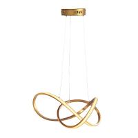 Lustre Pendente Taschibra Tóquio Led Bivolt Ouro Fosco