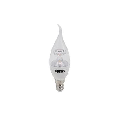 Lâmpada Led Taschibra Vela Bico Torcido 3w Bivolt 2700k Luz Amarela