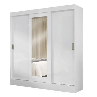 Guarda Roupa Casal Mônaco 3 Portas de Correr 2 Gavetas Branco Maxel