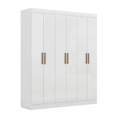 Guarda Roupas Casal 6 Portas 2 Gavetas Prime Maxel Branco